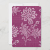 Invitation Jolie dentelle de vin de Bourgogne Mariage romanti (Dos)