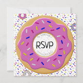 Invitation Jolie Donut Colorée Mlle Cette Fête Sprinkes (Dos)