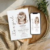 Invitation Jolie Douce Petite Hérisson C'est Une Fille Baby S
