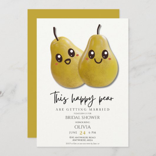 Invitation Jolie douche nuptiale (Devant / Derrière)