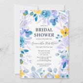 Invitation Jolie douche nuptiale fleurie lavande (Devant)