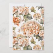 Invitation Jolie douche nuptiale orange blanche (Dos)