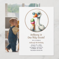Jolie drôle de petite oie premier anniversaire pho