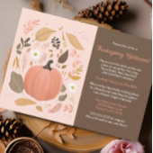 Invitation Jolie Earty Citrouille Foliage Thanksgiving Party
