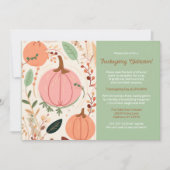 Invitation Jolie Earty Citrouille Foliage Thanksgiving Party (Devant)