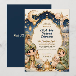Invitation Jolie Eid Al Adha Chibi Mubarak Fantaisiste