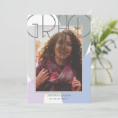 Invitation Jolie Elegant 2025 Grad Photo Party (Debout devant)