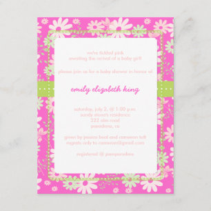 Invitation Jolie en rose Fête prénatale de bébé / couleur DIY