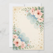 Invitation Jolie Enfants Espace Fleur thème Anniversaire (Dos)