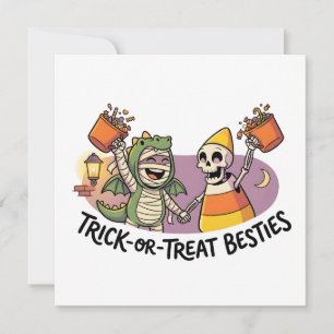 Invitation Jolie équipe pour la chasse aux friandises
