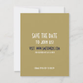 Invitation Jolie et drôle d'alternative de mariage, sauvez la (Dos)