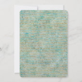 Invitation Jolie étincelle d'or Aqua (Dos)