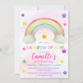 Invitation Jolie étoile arc-en-ciel (Devant)