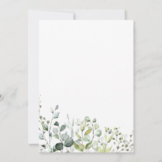 Invitation Jolie Eucalyptus Green Bridal Tea Party (Dos)