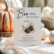 Jolie fantôme et fête prénatale florale d'Hallowee