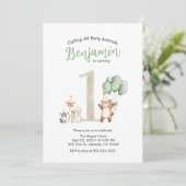 Invitation Jolie faune Forêt qui appelle tous les fêtards (Debout devant)