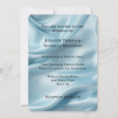 Invitation Jolie Feminine Bleu clair Faux Mariage satin (Devant)