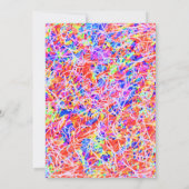 Invitation Jolie fête abstraite de graduation en peinture col (Dos)