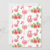 Invitation jolie fête au bord de la piscine avec des flamants (Dos)