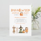 Invitation Jolie fête Citrouille d'Halloween (Debout devant)