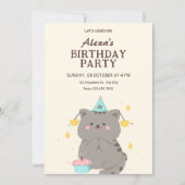 Invitation Jolie fête d'anniversaire (Devant)