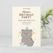 Invitation Jolie fête d'anniversaire (Debout devant)