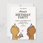 Invitation Jolie fête d'anniversaire (Devant)