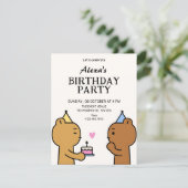 Invitation Jolie fête d'anniversaire (Debout devant)