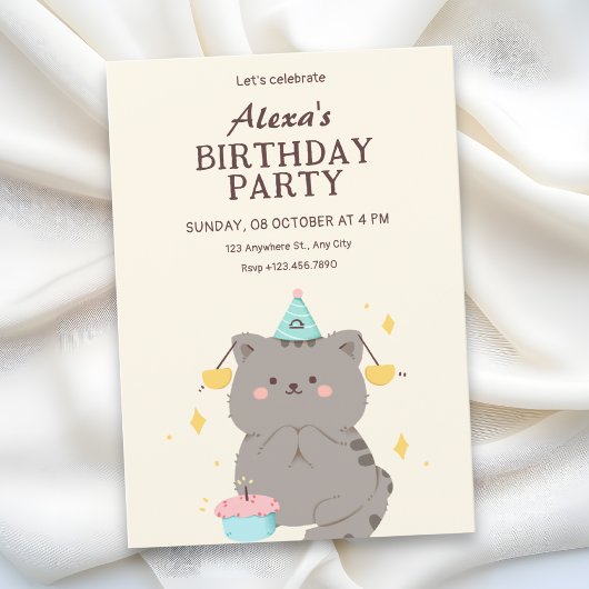 Invitation Jolie fête d'anniversaire