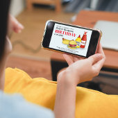 Invitation Jolie fête d'anniversaire BBQ d'été personnalisé