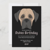 Invitation Jolie fête d'anniversaire de chiot (Devant)