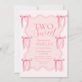 Invitation Jolie fête d'anniversaire de la corbeille rose (Devant)