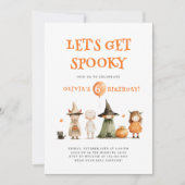 Invitation Jolie fête d'anniversaire d'Halloween (Devant)