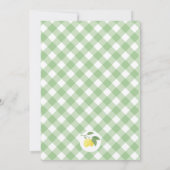 Invitation Jolie fête d'anniversaire sur le thème des citrons (Dos)