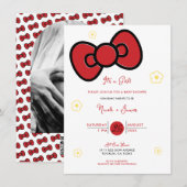 Invitation Jolie Fête de Bébé à l'Arc Rouge (Devant / Derrière)