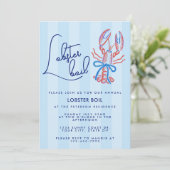 Invitation Jolie Fête de Crabe Côtière Estivale (Debout devant)