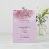 Invitation Jolie fête de douche de mariée de printemps aux fl (Debout devant)