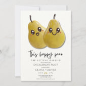 Invitation Jolie fête de fiançailles (Devant)