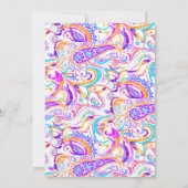 Invitation Jolie fête de graduation en cachemire blanc coloré (Dos)