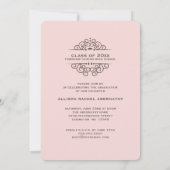 Invitation Jolie fête de graduation photo d'hier et d'aujourd (Dos)