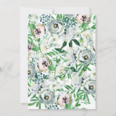 Invitation Jolie Fête de l'mariée florale de Gouache Boho (Dos)