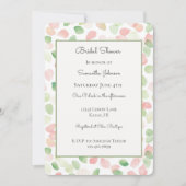 Invitation Jolie Fête de Mariage aux Pétales de Fleur de Ment (Devant)