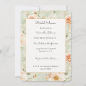 Invitation Jolie Fête de Mariage Fleurs de Pêche (Devant)