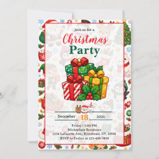 Invitation Jolie fête de Noël
