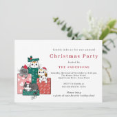 Invitation Jolie fête de Noël des chats de Noël (Debout devant)