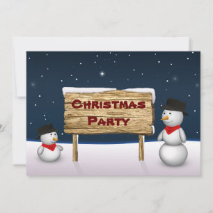 Invitation Jolie fête de Noël des Snowmen