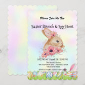 Invitation Jolie fête de Pâques Joyeuse fête du jour de Pâque (Devant / Derrière)