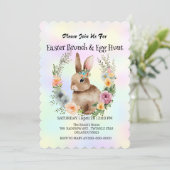 Invitation Jolie fête de Pâques Joyeuse fête du jour de Pâque (Debout devant)
