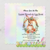 Invitation Jolie fête de Pâques Joyeuse fête du jour de Pâque (Devant / Derrière)