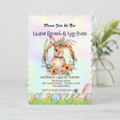 Invitation Jolie fête de Pâques Joyeuse fête du jour de Pâque (Debout devant)